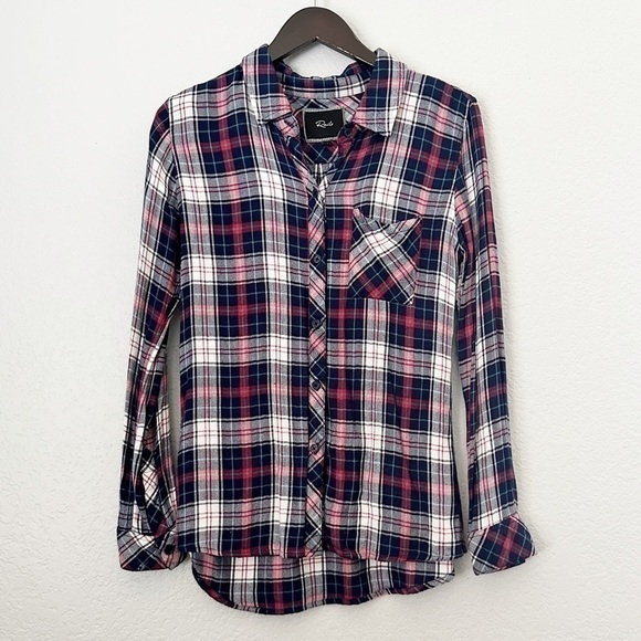 RAILS Red Blue White Plaid Button Up Long Sleeve Shirt - Picture 1 of 5